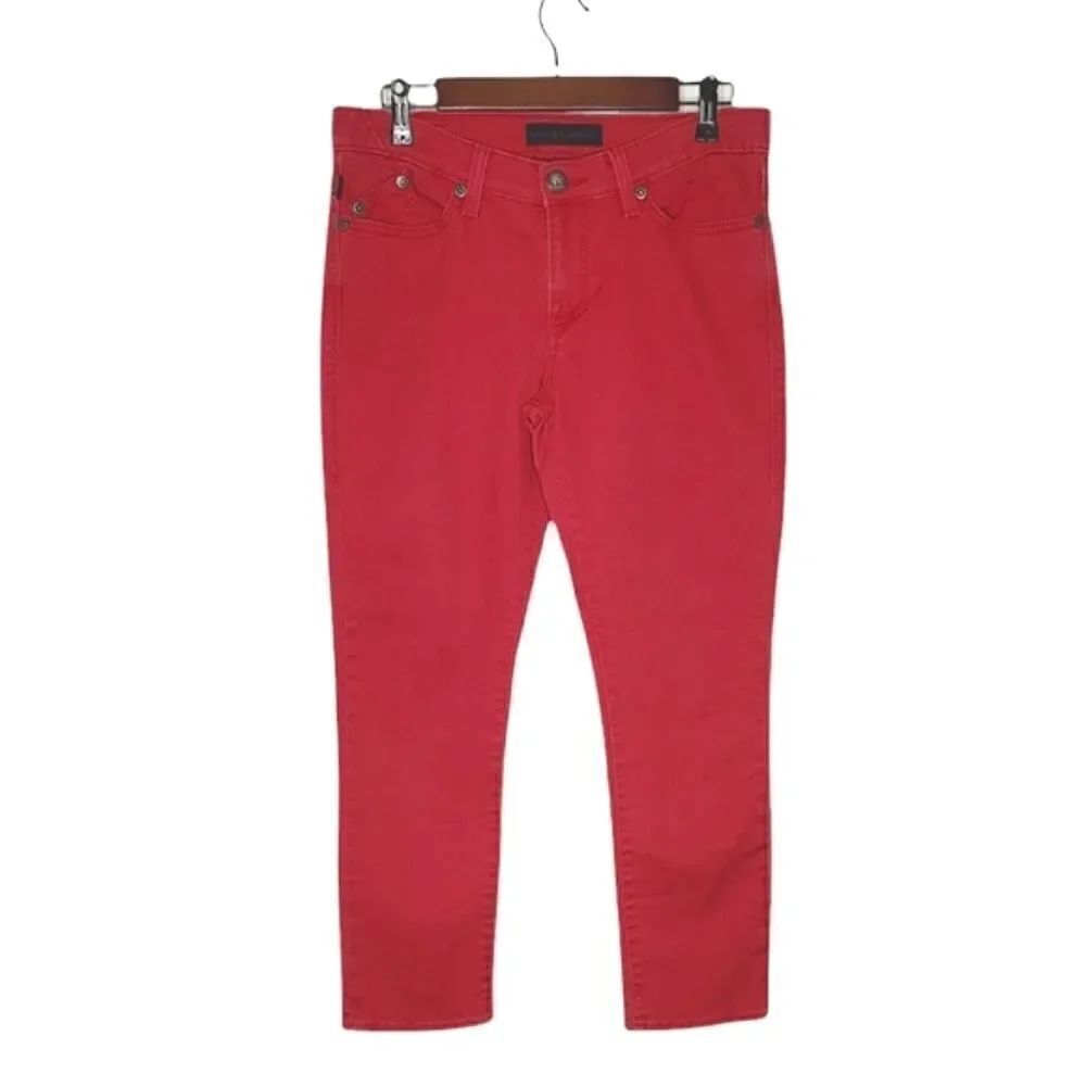 Rock & Republic Hamburg Faded Red Straight Leg Denim Jeans